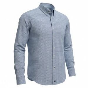 Cody James Button Down Shirt Mens Small Blue Excellent Geometric Western Core